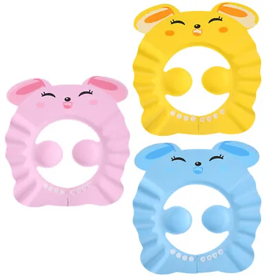 £10.05 • Buy 3 Pcs Baby Shower Shield Wash Hair Hat For Kids Shampoo Visor Shampoo Ear Cover