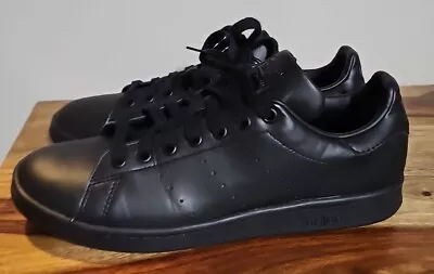 Adidas Original Stan Smith Men's Sneaker Tennis Shoe Black Size 9 Worn Once  • $50