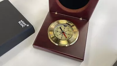 Montblanc Golden Desk Compass In Wooden Box Super Rare Brand New 100% Authentic • $225