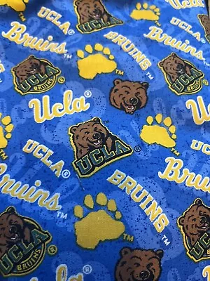 UCLA Bruins Cotton Fabric BTHY 18”x44” Joe Bruin Los Angeles • £7.70