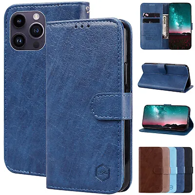 $13.99 • Buy For IPhone 15 14 13 12 11 Pro Max 8 Plus XS XR SE Case Leather Wallet Flip Cover