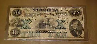 $10 Confederate Note  XX  Virginia Treasury Civil War  • $29.99