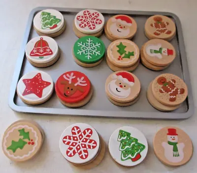 Melissa & Doug XMAS Cookies Wooden Pretend Food Kitchen Lot Toy Bundle • $24.99