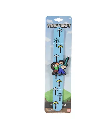 Minecraft Slap Bracelet Steve Alex Blue Axe Age 3+ • $4