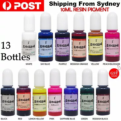 13 Bottles Epoxy UV Resin Coloring Dye Colorant Resin Pigment Art Craft DIY AU E • $12.98