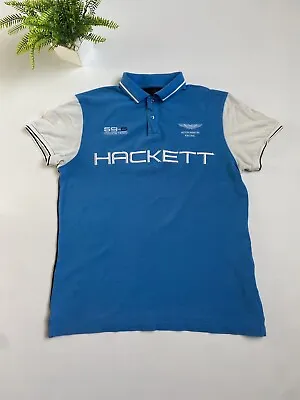 Hackett Aston Martin Racing Polo Shirt Size M Blue • $24.45