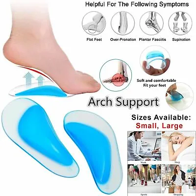 £2.69 • Buy Orthopedic Gel Arch Support Flat Feet Foot Fallen Plantar Fasciitis Insole Heel