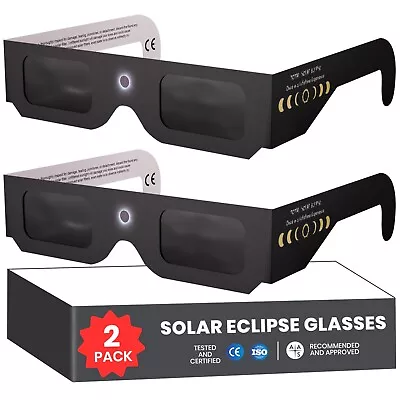 Solar Eclipse Glasses ISO & CE Certified - AAS NASA Approved 2024 Safe Glasses • $9.99