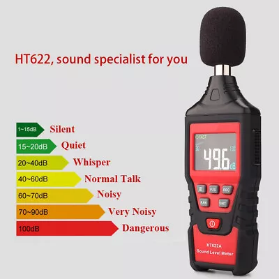 Digital Sound Level Meter 130dB LCD Audio Tester Noise Decibel Diagnostic Tool • $39.12