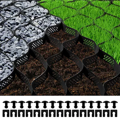 Ground Grid Paver Geocell Grid 3in Thick Geo Grid 25x9.5ft HDPE For Gravel • $79.99