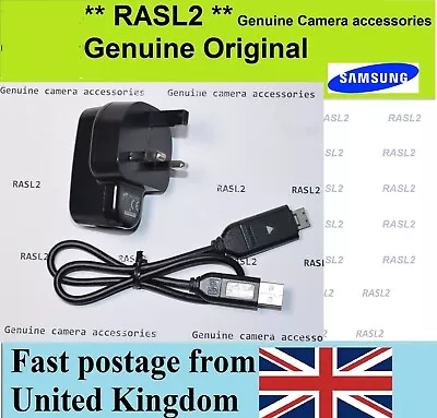 Genuine Samsung Charger & USB Cable For WB700 WB720 WB690 ST90 ES70 P1200 PL SL • £15.95