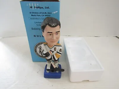 VINTAGE PORCELAIN BOBBLE M PHILLIPS BOBBING HEAD DOLL Mario Lemieux NHL HOCKEY • $49.87