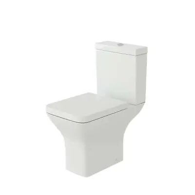 £129 • Buy Close Coupled Toilet Bathroom Cistern Seat Ceramic Soft Close White Pan Venice