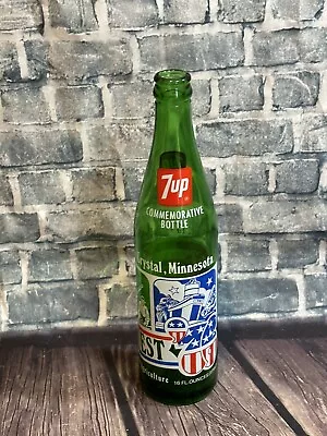 Vintage 7up Farmfest 1976 Bicentennial Commemorative Bottle Lake Crystal Minn • $3