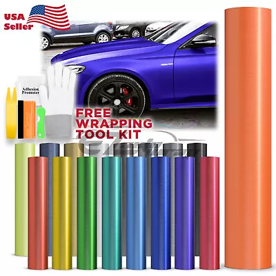 Brushed Aluminum Metal Steel Car Vinyl Wrap Sticker Decal Sheet Film Bubble Free • $8.88