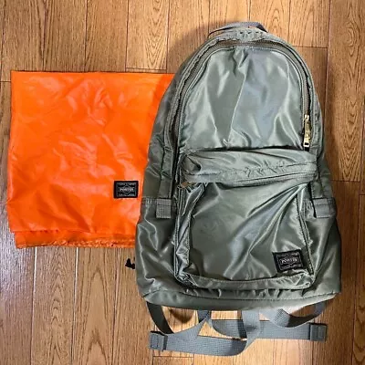 $164 • Buy Yoshida Bag PORTER TANKER Back Pack Good Condition Sage Green From JAPAN