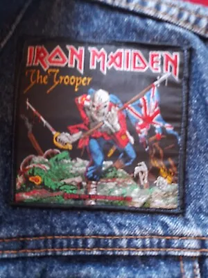 Vintage Levis  Denim Trucker Vest W/ Metal Band Patches Iron Maiden Made In USA • $150