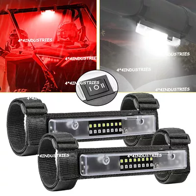 For Can-am Polaris Ranger 2x Universal Roll Bar Mount LED Dome Light White & Red • $33.98