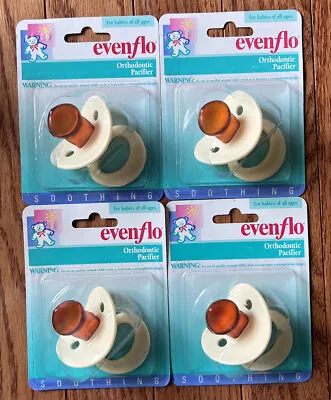 LOT OF 4- Vintage 1995 Evenflo Orthodontic Pacifier Sealed New • $39.95