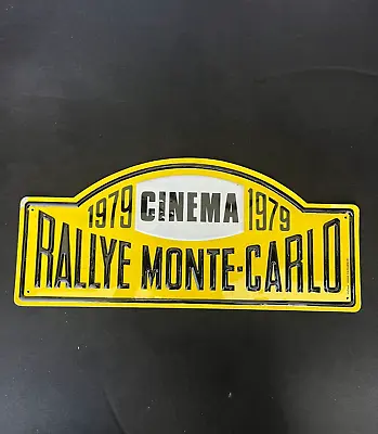 1979 Rallye Monte Carlo Monaco WRC Cinema Motor Car Rally Plate • £175