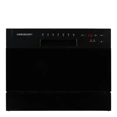 Cookology CTTD6BK Black Mini Counter Top Dishwasher 6 Place Settings • £199.99