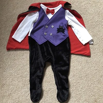 F&F Dracula Halloween Outfit - 0-3 Months • £4