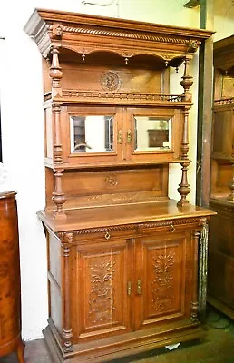 Pair Kitchen Dressers - Oak Cabinets Farmhouse • £1750