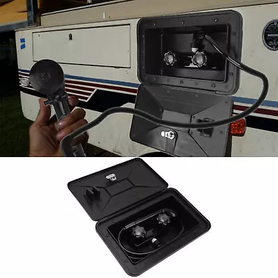 RV Outdoor Shower Black Exterior Shower Box Kit With 2 Keys For Caravan For • $79.48