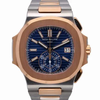 £104500 • Buy Patek Phillipe Nautilus  5980/1AR-001 With 40mm Steel & Rose Gold Case And Bl...