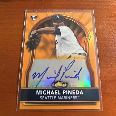 2011 Topps Finest Orange Refractor /99 Michael Pineda #86 Rookie Auto RC • $14.95