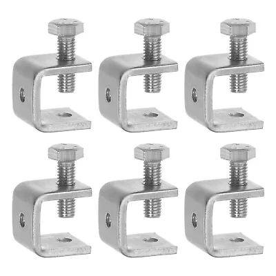 6Pcs Stainless Steel C Clamp Mini 0.79  Wide Jaw Opening For Woodworking Welding • $18.02