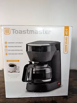 NEW Toastmaster Black 5 Cup Coffee Maker~ Glass Carafe~ Pause And Serve Function • $8