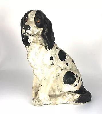 Antique Vintage Chalkware Dog Figure Statue Decorative Spaniel Plaster Figurine • $59