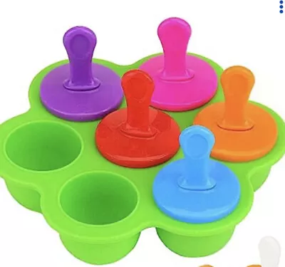 7 Ice Lolly Popsicle Mould Maker Sticks Ice Cream Frozen Yoghurt Baby Weaning • £7.99