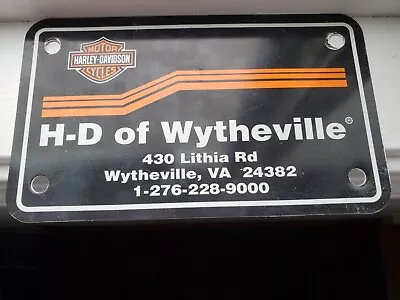 $14.99 • Buy  Harley Davidson Of Wytheville, Va.  Dealer Motorcycle License Plate Insert Tag