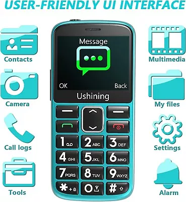 Ushining 4G Senior Cell Phone Unlocked SOS Big Button Senior Basic Phone • $59.27