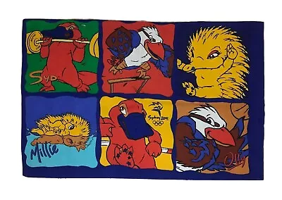 Sydney 2000 Australian Olympic Mascots Blue Pillowcase Syd Millie Olly! • $16.99