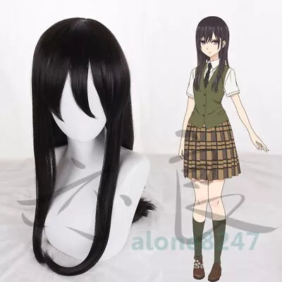 Citrus Aihara Mei Anime Black Cosplay Dolly Sweet Lolita Long Wig Natural Girl • $29.99