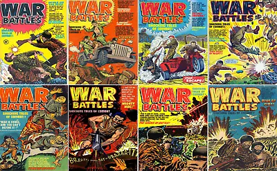 1952 - 1953 War Battles Comic Book Package - 9 EBooks On CD • £12.79