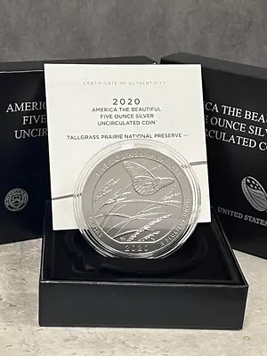 2020-P ATB 5oz Silver Quarter Tallgrass Prairie Kansas With BOX & COA • $215