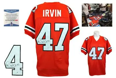 Michael Irvin Autographed SIGNED Jersey - Orange - Beckett Authentic • $229.99