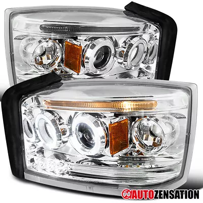 LED Halo Fit 2005 2006 2007 Dodge Dakota Projector Headlights Lamps Left+Right • $159.99