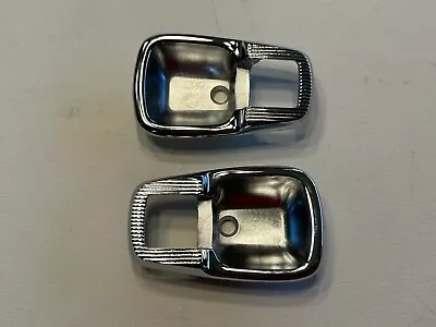 Pair VW Bug Beetle Ghia Bus T3 Metal Chromed Inner Door Handle Cover Scuff Plate • $72.40