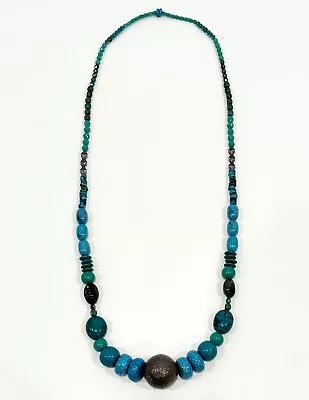 MIMCO Turquoise Green Bead Statement Long Necklace  • $126