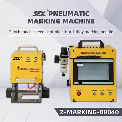 7  Touch Screen Pneumatic Dot Peen Metal Print Integrated Marking Machine 110V • $1149