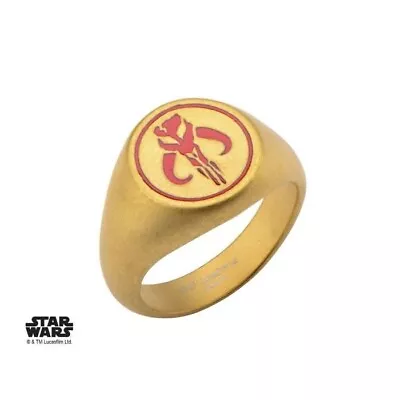 Star Wars Enamel Mandalorian Symbol Ring • £28.94