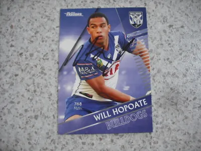$9.99 • Buy Nrl Rugby League Card Personally Signed With Coa 2018 Will Hopoate Bulldogs