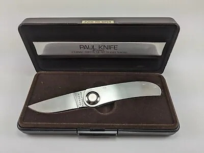 Vintage Gerber Paul Model 2P Stainless Steel Folding Knife With Case • $199