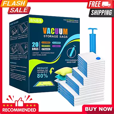 $23.75 • Buy New Vacuum Storage Bags, Bnbs Space Saver Bags For Clothes, Vacum Sealer Bag!!!!
