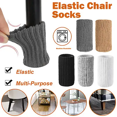 8-32x Knitted Table Chair Leg Socks Sleeve Floor Protector Furniture Feet Covers • £7.99